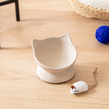 Load image into Gallery viewer, Archie - Bamboo Tilt Cat Bowl/Gamelle inclinable en bambou pour chat