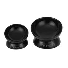 Load image into Gallery viewer, Meow - Elevated Ceramic Cat Dish/Gamelle surélevée en céramique pour chat