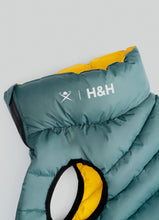 Load image into Gallery viewer, Hackett x Hugo Hudson Dog Puffer Jacket, Forest Green & Gold