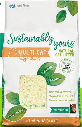 Sustainably Yours Natural Biodegradable Multicat Large Grains Cat 26lb