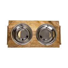 Load image into Gallery viewer, Eco-Friendly Elevated Dog Wood Feeder in Natural Wood Finish/Mangeoire surélevée écologique pour chien, fini bois naturel