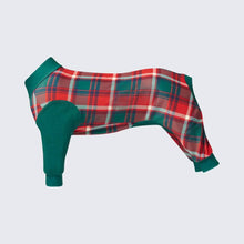 Load image into Gallery viewer, Spark Paws - Dog Pajama/Pyjama pour chien - Green and Red Plaid