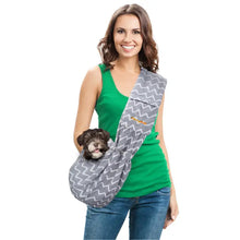 Load image into Gallery viewer, Furry Fido - Chevron Adjustable Pocket Pet Sling/Écharpe de poche réglable pour animaux de compagnie Chevron