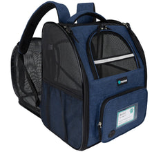 Load image into Gallery viewer, Expandable 3-Way Entry Pet Carrier Backpack/Sac à dos de transport pour animaux de compagnie extensible à 3 entrées