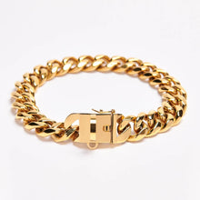 Load image into Gallery viewer, Cuban Link - Chain Dog Collar - Gold/Collier pour chien à chaîne - Or