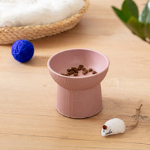 Charger l'image dans la galerie, Albie - Fluted Bamboo Cat Bowl/Gamelle pour chat en bambou cannelé