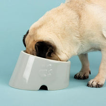 Load image into Gallery viewer, Scruffs - Icon Flat Faced, Slanted, Dog Bowl - Light Grey