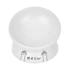 Load image into Gallery viewer, Meow - Elevated Ceramic Cat Dish/Gamelle surélevée en céramique pour chat