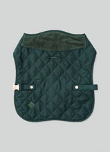 Load image into Gallery viewer, Hackett x Hugo & Hudson - Forest Green Quilted Dog Jacket/Veste matelassée pour chien vert forêt