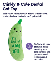 Load image into Gallery viewer, Outward Hound® Petstages® Crunchy Pickle Kicker Dental Cat Toy