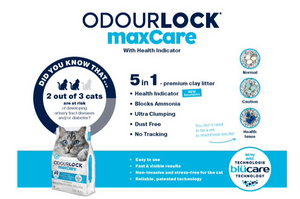 Odourlock® maxCare™ Ultra Premium Unscented Clumping Litter/Litière agglomérante non parfumée Ultra Premium 12kg