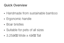 Load image into Gallery viewer, Bamboo Groom - Brush w/Boar Bristles