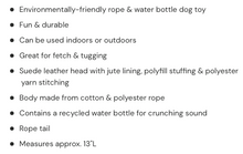 Load image into Gallery viewer, Shedrow K9 Canada Goose Rope & Water Bottle Dog Toy