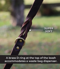 Load image into Gallery viewer, Shedrow K9 - Bristol Twisted Leather Leash/Laisse en cuir torsadé (5ft)