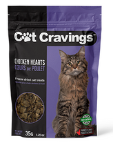 Load image into Gallery viewer, Cat Cravings Chicken Hearts 35g
