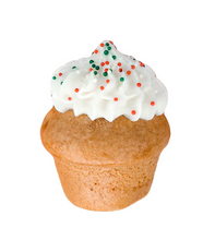 Load image into Gallery viewer, Bosco &amp; Roxy&#39;s Traditional Christmas Sprinkled 3D Vanilla Cupcake - Medium
