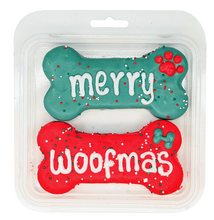 Load image into Gallery viewer, Bosco &amp; Roxy&#39;s Pre-packaged Merry Woofmas Bones (2pk)
