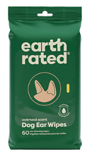 Load image into Gallery viewer, earth rated® Ear Cleansing Wipes/Lingettes nettoyantes pour les oreilles (60ct)