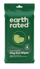 Load image into Gallery viewer, earth rated® Eye Wipes/Lingettes nettoyantes pour les yeux (60ct)