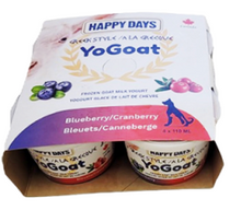 Load image into Gallery viewer, HAPPY DAYS YoGoat - Greek Style Frozen Goat Milk Yogurt/Yaourt glacé au lait de chèvre à la grecque (4x110ml)