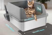Load image into Gallery viewer, ALL FOR PAWS - Enclosed Stainless Steel Litter Box/Bac à litière fermé en acier inoxydable