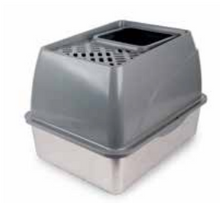 Load image into Gallery viewer, ALL FOR PAWS - No Mess - Stainless Steel Litter Box/Bac à litière acier inoxydable
