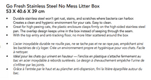 Load image into Gallery viewer, ALL FOR PAWS - No Mess - Stainless Steel Litter Box/Bac à litière acier inoxydable