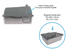 Load image into Gallery viewer, ALL FOR PAWS - Enclosed Stainless Steel Litter Box/Bac à litière fermé en acier inoxydable