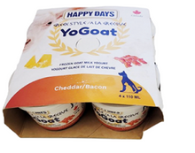Load image into Gallery viewer, HAPPY DAYS YoGoat - Greek Style Frozen Goat Milk Yogurt/Yaourt glacé au lait de chèvre à la grecque (4x110ml)