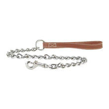 Load image into Gallery viewer, Ancol® - Leather & Chain Lead (Tan)/Laisse en Cuir et Chaîne (Beige)