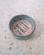 Load image into Gallery viewer, Salt & Pepper Ceramic Dog Bowl