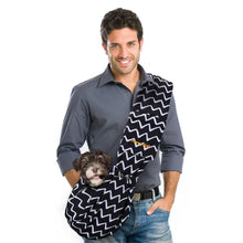 Load image into Gallery viewer, Furry Fido - Chevron Adjustable Pocket Pet Sling/Écharpe de poche réglable pour animaux de compagnie Chevron