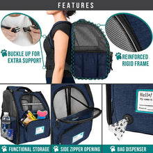 Load image into Gallery viewer, Expandable 3-Way Entry Pet Carrier Backpack/Sac à dos de transport pour animaux de compagnie extensible à 3 entrées