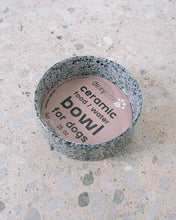 Load image into Gallery viewer, Salt & Pepper Ceramic Dog Bowl