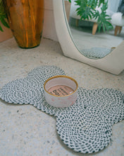 Load image into Gallery viewer, Blush Pink Marble Dog Bowl with Gold Accent