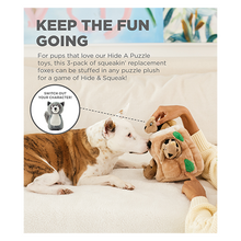 Charger l'image dans la galerie, Outward Hound® Squeakin' Raccoon Replacement Dog Toys (3 Pack)
