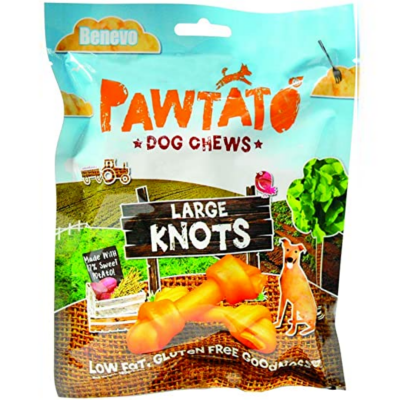 Benevo Pawtato Knots Dog Chews Large