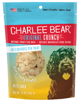 Charlee Bear Original Crunch (16oz) Natural Treats for Dogs (with Grains)
