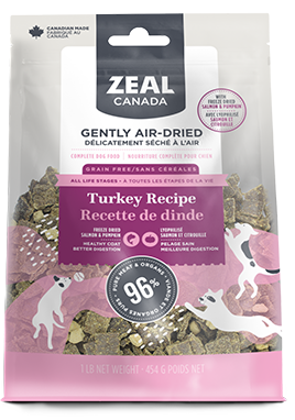 ZEAL CANADA Gently Air-Dried Grain Free Turkey with Freeze-Dried Salmon & Pumpkin Recipe for Dogs