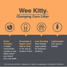 Load image into Gallery viewer, Rufus &amp; Coco® Wee Kitty® Natural Corn Clumping Cat Litter/Litière agglomérante naturelle pour chat au maïs
