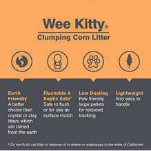 Load image into Gallery viewer, Rufus & Coco® Wee Kitty® Natural Corn Clumping Cat Litter/Litière agglomérante naturelle pour chat au maïs