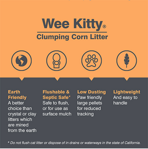 Rufus & Coco® Wee Kitty® Natural Corn Clumping Cat Litter/Litière agglomérante naturelle pour chat au maïs