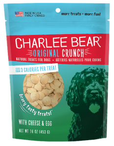 Charlee Bear Original Crunch (16oz) Natural Treats for Dogs (with Grains)