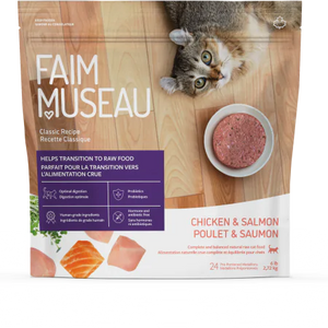 Faim Museau - Raw Frozen Cat Food/Recettes Pour Chats 6lb(24x4oz)