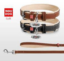 Load image into Gallery viewer, Wau Dog "Collar Soft" Flat Leather Collars for Dogs