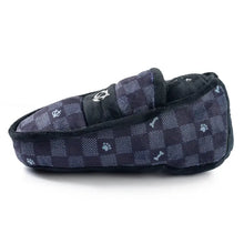 Load image into Gallery viewer, Haute Diggity Dog - Black Checker Chewy Vuiton Loafer Squeaker Dog Toy
