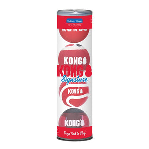 KONG Signature Balls 4-pk Assorted Medium