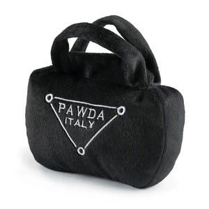 Haute Diggity Dog - Black Pawda Handbag Squeaker Dog Toy