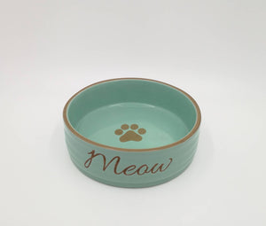 Fifi Elegant Cat Bowl Light Turquoise 4.9''