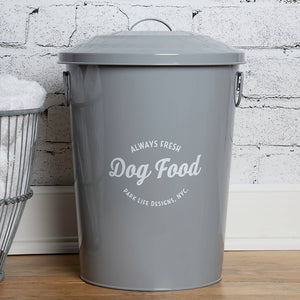 Andreas Grey Pet Food Storage Canisters